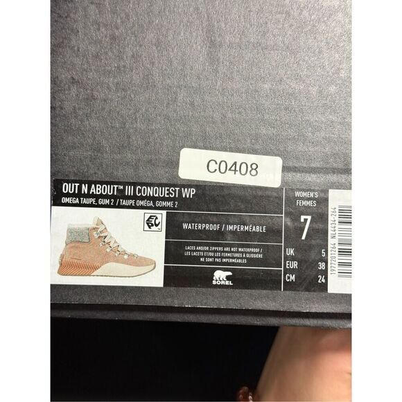 Sorel Out N About III Conquest Waterproof Boots Omega Taupe Gum 2 7 - Picture 6 of 6